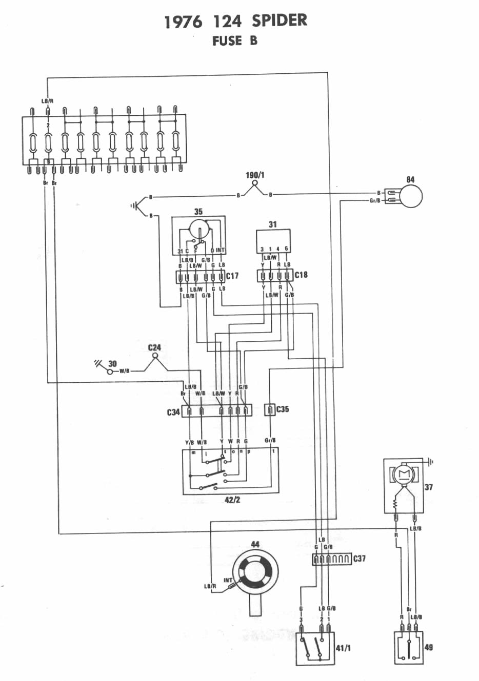 1976 Fiat Spider Wiring Diagrams